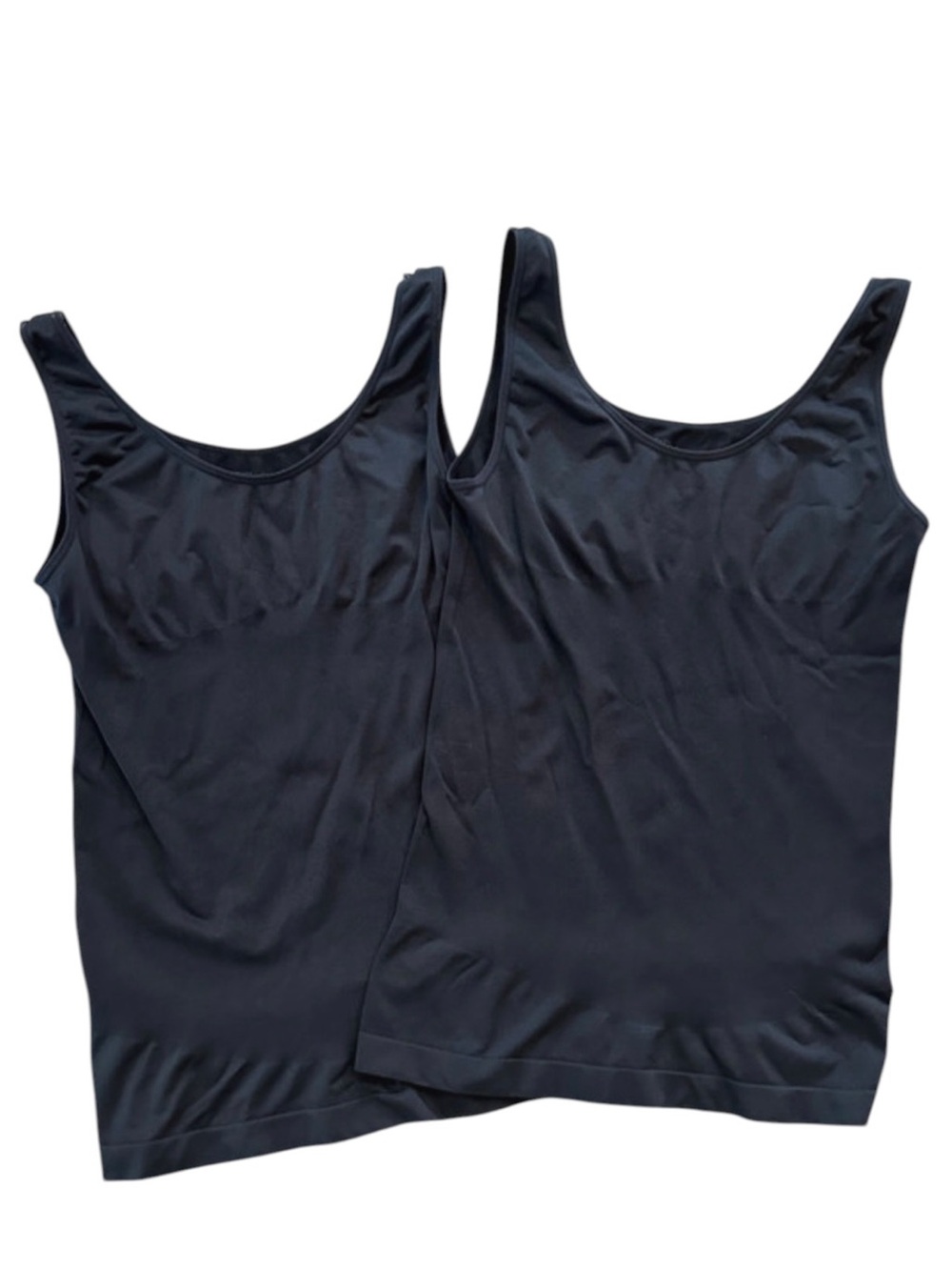 Jockey black shape wear tank tops 2pc bundle size Large